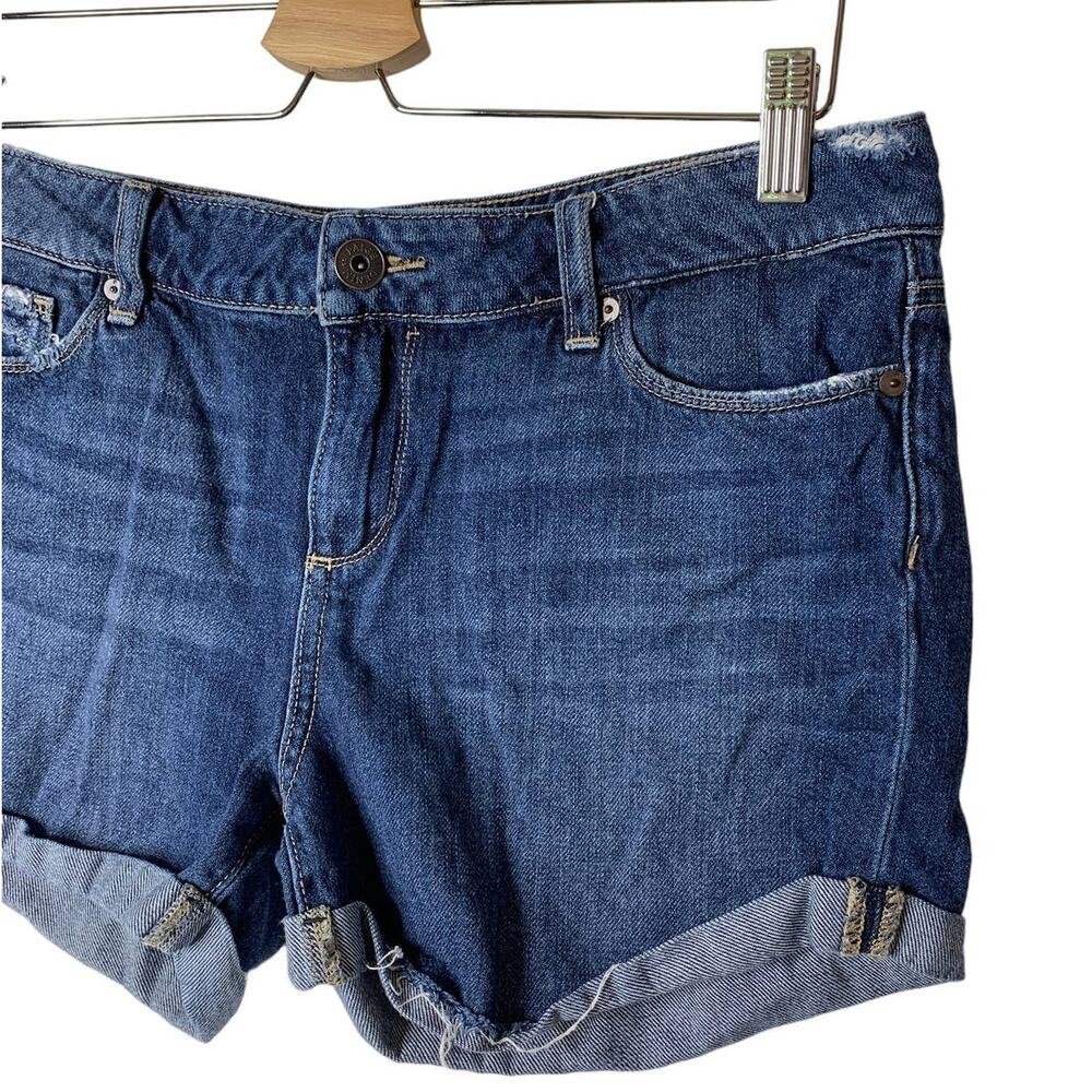 PAIGE Jimmy Jimmy Cuffed Blue Stretch Denim Jean Shorts Size 29 - Picture 2 of 8
